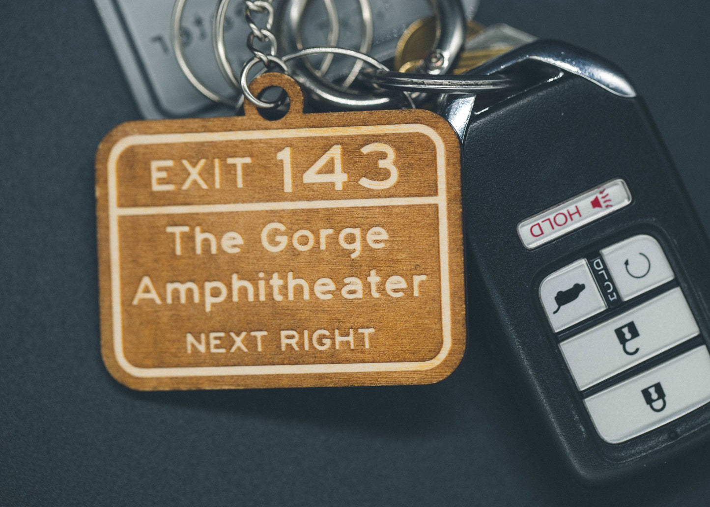 the gorge amphitheater - highway exit keychain